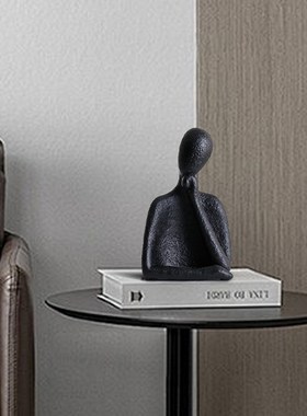 北欧简约抽象人物思考者摆件家居客厅桌面玄关酒柜电视柜软装摆设