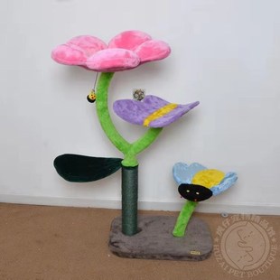 凯瑞蝴蝶花朵猫爬架猫玩具猫跳台猫抓柱猫抓板磨爪宠物猫咪用品