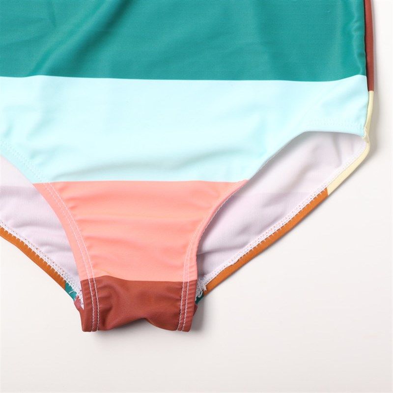 出口欧美女童连体长袖泳衣防晒彩色条纹可爱儿童连身泳装沙滩游泳,童装/婴儿装/亲子装,泳衣裤,淘宝优惠券,粉丝福利购,淘宝优惠卷