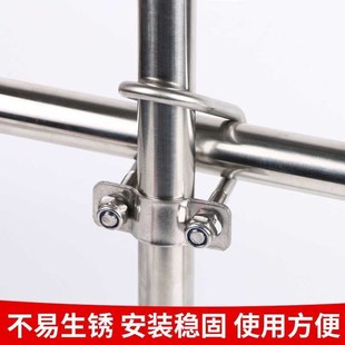 镀锌双u型十字钢管对接卡扣管卡固定器大棚配件大全u型卡牛栅卡箍