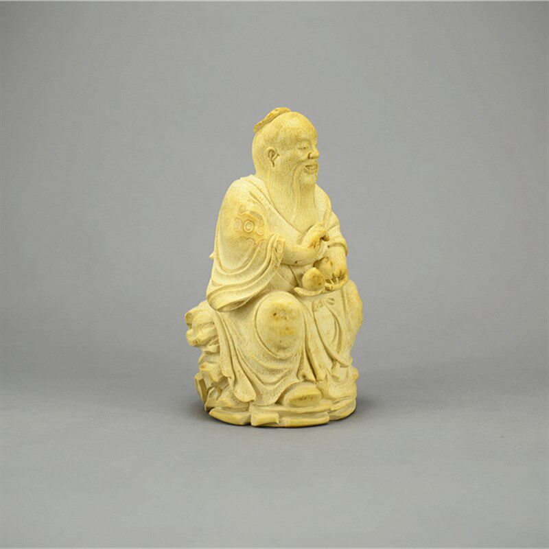 竹根雕小品《寿星》送老人 祝寿礼品