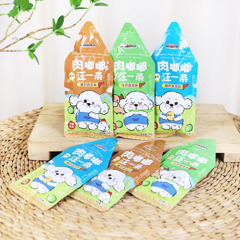 多格漫汪一条狗狗零食狗湿粮餐包成犬幼犬肉嘟嘟鸡肉鸭肉牛肉