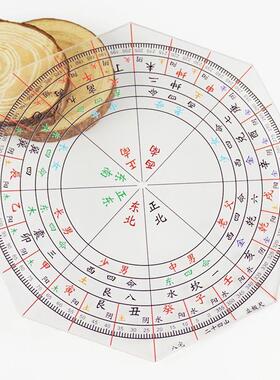 二十四山立极尺精度罗盘测量绘图尺24山八宅户型布局透明立极规