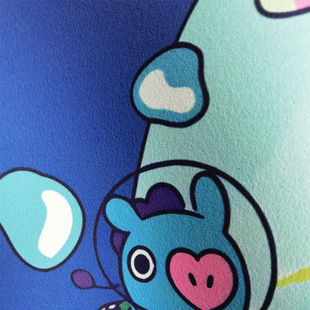 卫生间地垫门口吸水 可爱卡通简约插画盥洗室洗漱间软硅藻泥地垫