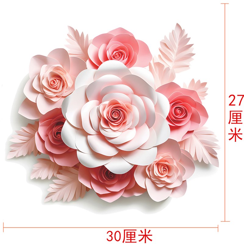 大号花朵不透明贴花视觉3D立体客厅背景沙发墙装饰贴花窟窿遮挡贴
