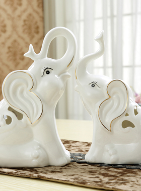 家居大象摆件酒柜家庭装饰品玄关客厅摆设房间卧室的小工艺品创意