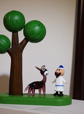 【阿凡提与小毛驴】手工玻璃迷你琉璃小摆件可爱办公室桌面装饰品