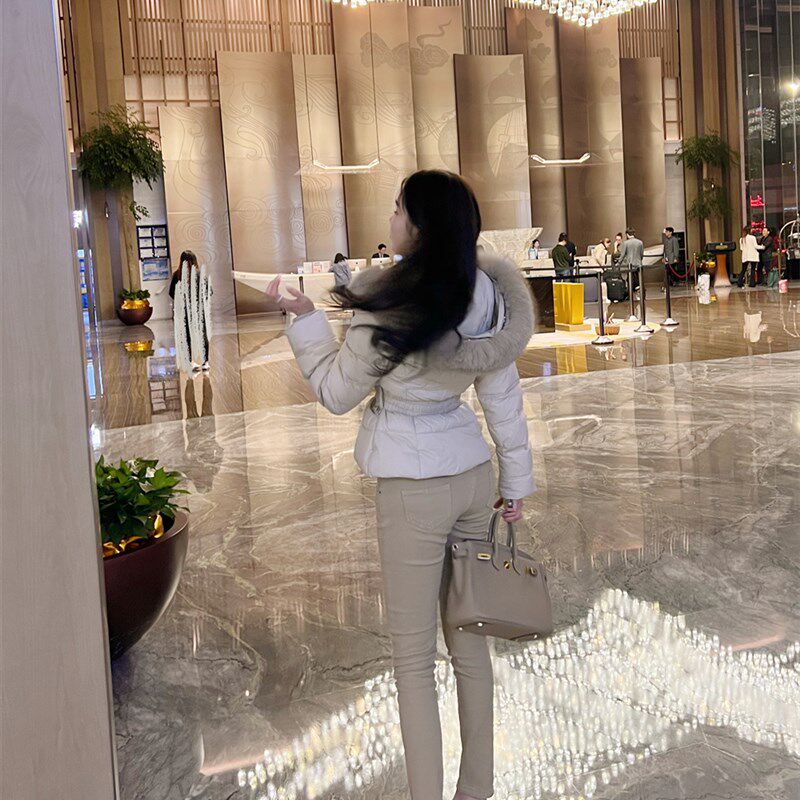 green大姐姐韩女烟管裤加绒显瘦腿高腰九分小脚裤休闲裤加厚春秋