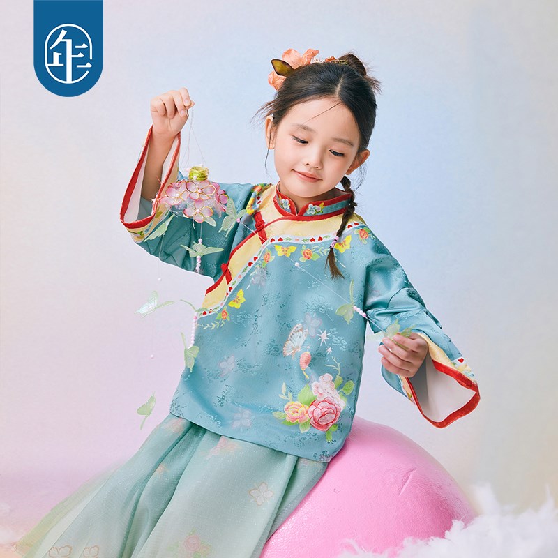 年衣童装汉服女童春秋季新款儿童国风马面裙套装中式宝宝周岁礼服