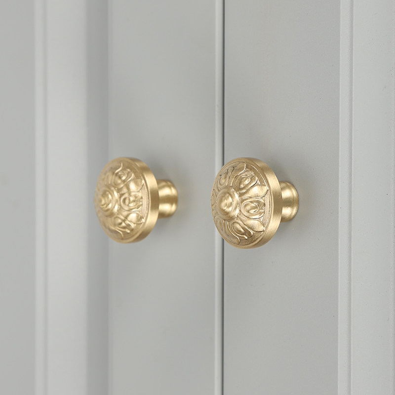 铜匠师拉手柜门纯铜北欧轻奢金色新中式抽屉衣柜子橱柜黄铜门把手,基础建材,小拉手,淘宝优惠券,粉丝福利购,淘宝优惠卷