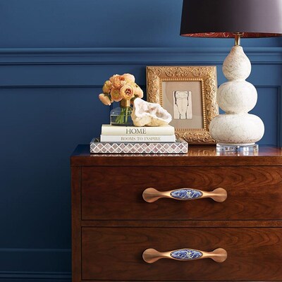 新中式陶瓷拉手日式复古高级感抽屉橱柜衣柜拉手欧柜门拉手把手