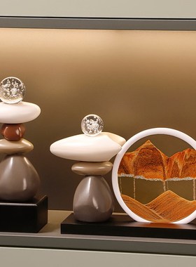 创意沙漏时来运转流沙画摆件玄关办公室茶室软装饰品乔迁新居礼物