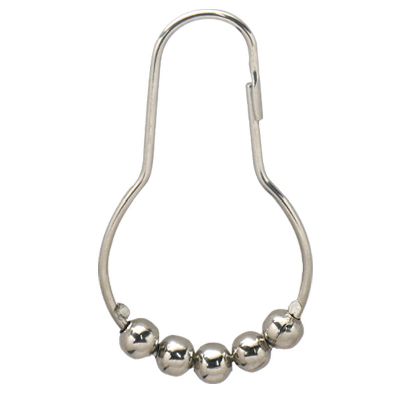 滚珠窗帘挂钩环活动开口挂环扣金属浴帘钩子门帘防飘钩配件葫芦钩