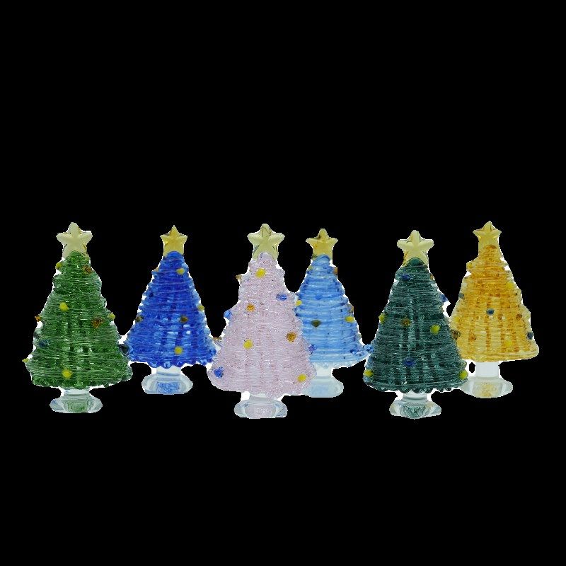 淄博琉璃手作绕丝圣诞树桌面摆件氛围感家居装饰品圣诞节生日礼物