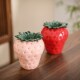 装 陶瓷烟灰缸家用茶几茶桌办公室个性 饰摆件防风防飞灰 草莓