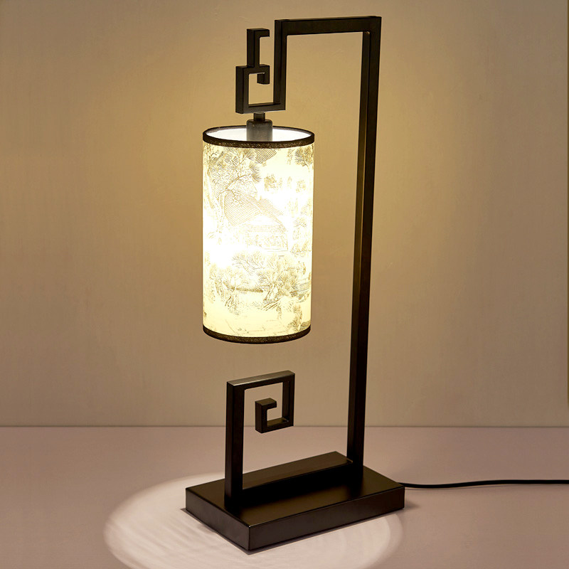 新中式台灯老式护眼客厅沙发书房书桌卧室床头中国风复古led灯具