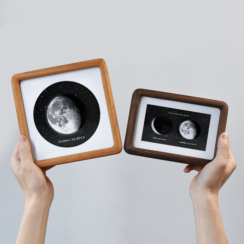 moon月亮相框定制diy 出生那天的月亮情侣月球照片纪念生日礼物