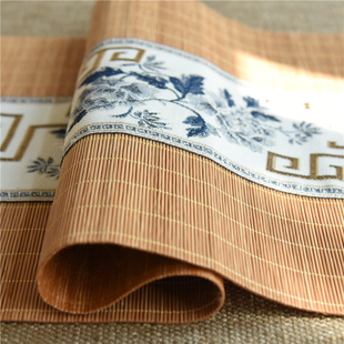 天然竹丝茶席 新中式禅意桌旗竹席防水日式茶垫干泡点茶道茶旗