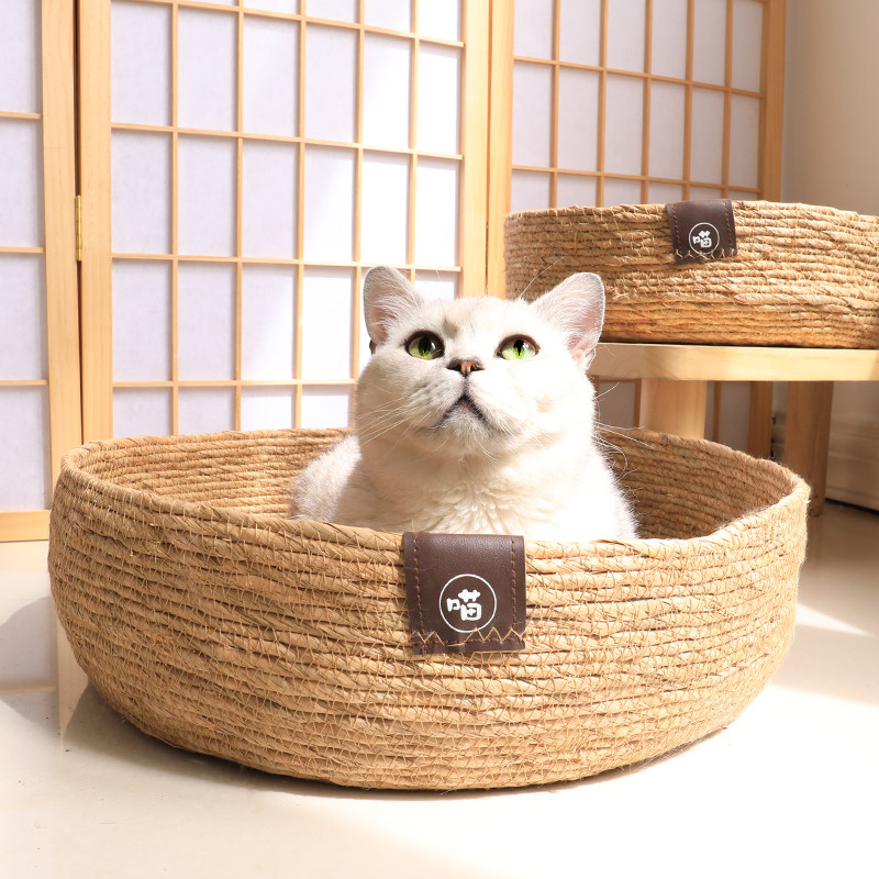 蒲草猫窝藤编猫窝四季通用网红猫咪窝猫垫子夏天凉窝猫床宠物用品,宠物/宠物食品及用品,狗窝/屋/帐篷/沙发,淘宝优惠券,粉丝福利购,淘宝优惠卷
