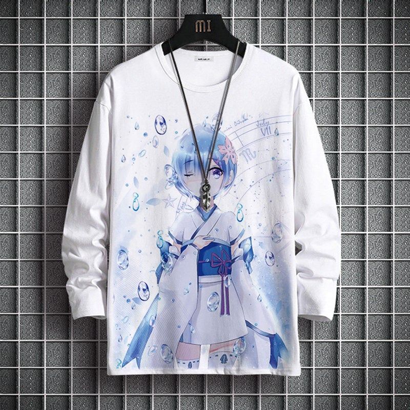 re从零开始的异世界生活二次元周边蕾姆拉姆衣服男女长袖动漫T恤,男装,T恤,淘宝优惠券,粉丝福利购,淘宝优惠卷