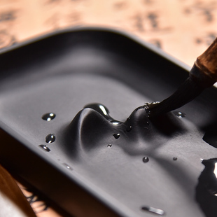 懿羲堂 国家非遗《卡片砚》简洁砚台歙砚 带盖老坑手工薄款天然原