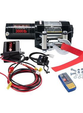 000磅电动绞盘脱困绞盘自救卷扬机沙滩车ATVUTV钢丝绳尼龙绳