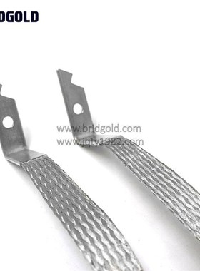 熔压式铜编织线软连接 紫铜编织带接地线 配电柜专用镀锡铜跨地线