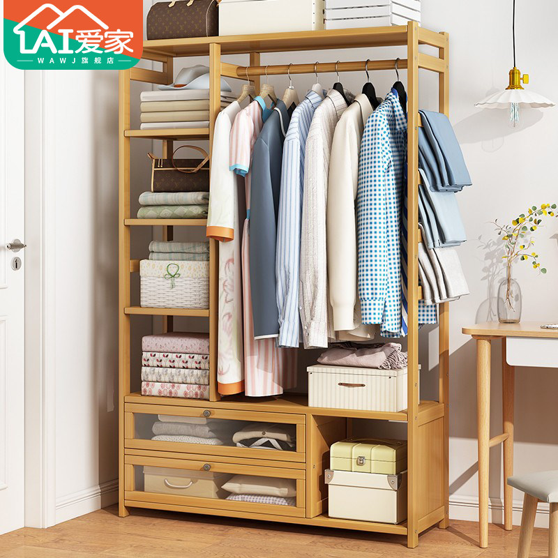 衣帽架子落地卧室转角落鞋架多功能一体简约客厅玄关不占地挂衣架