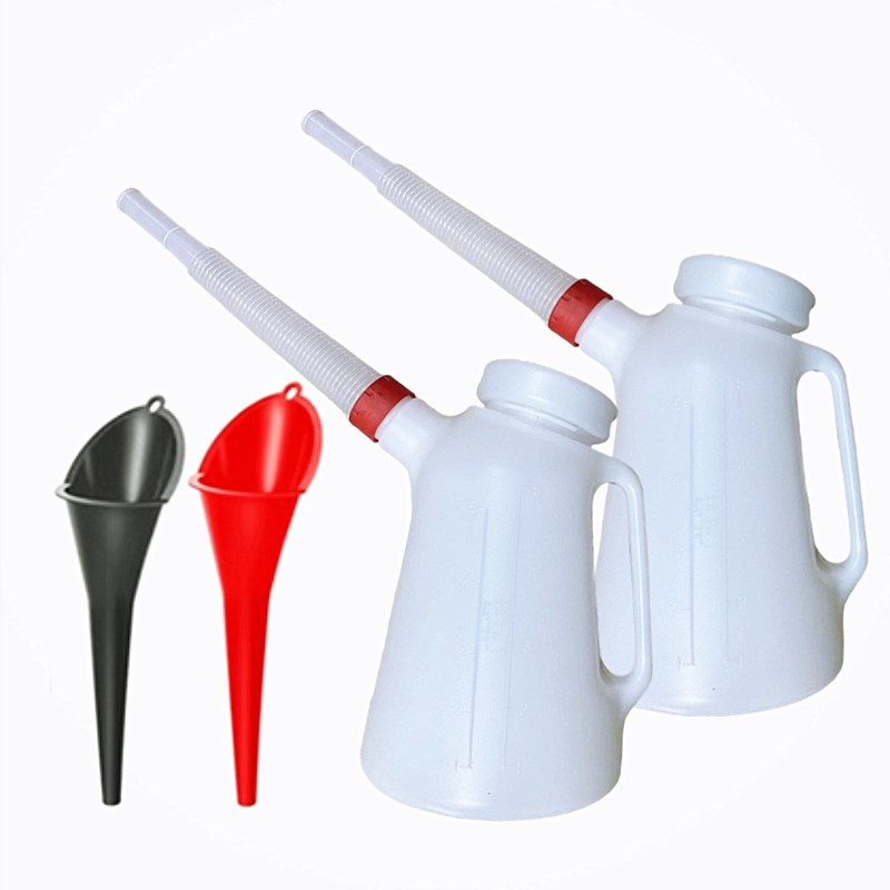 5升加厚带刻度塑料机油壶加油壶注油器汽修机油手动加机油油壶