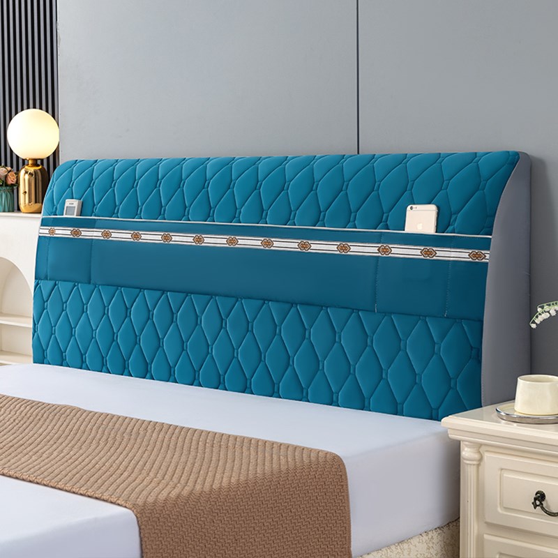 床头罩22新款高档全包夹棉皮床床头罩软包靠背靠垫保护加厚