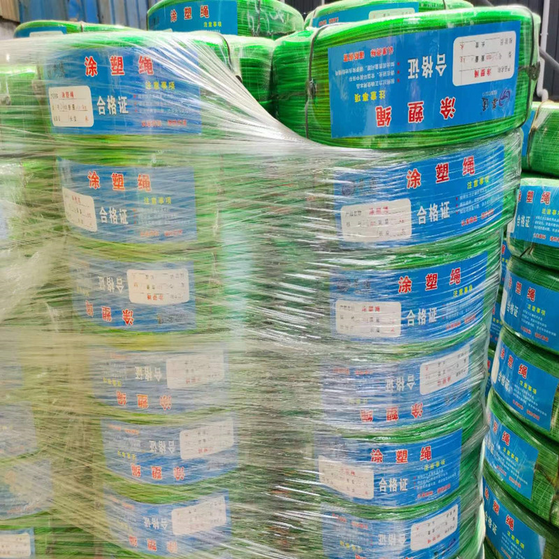 镀锌包塑钢丝绳子大棚葡萄架遮阳网带皮包胶细牵引软拉线3456810m