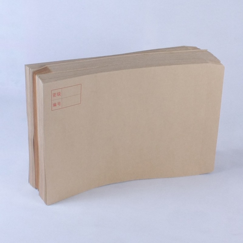 加厚牛皮纸信封带密级编号边框空白装资料文件大纸袋子9号定制