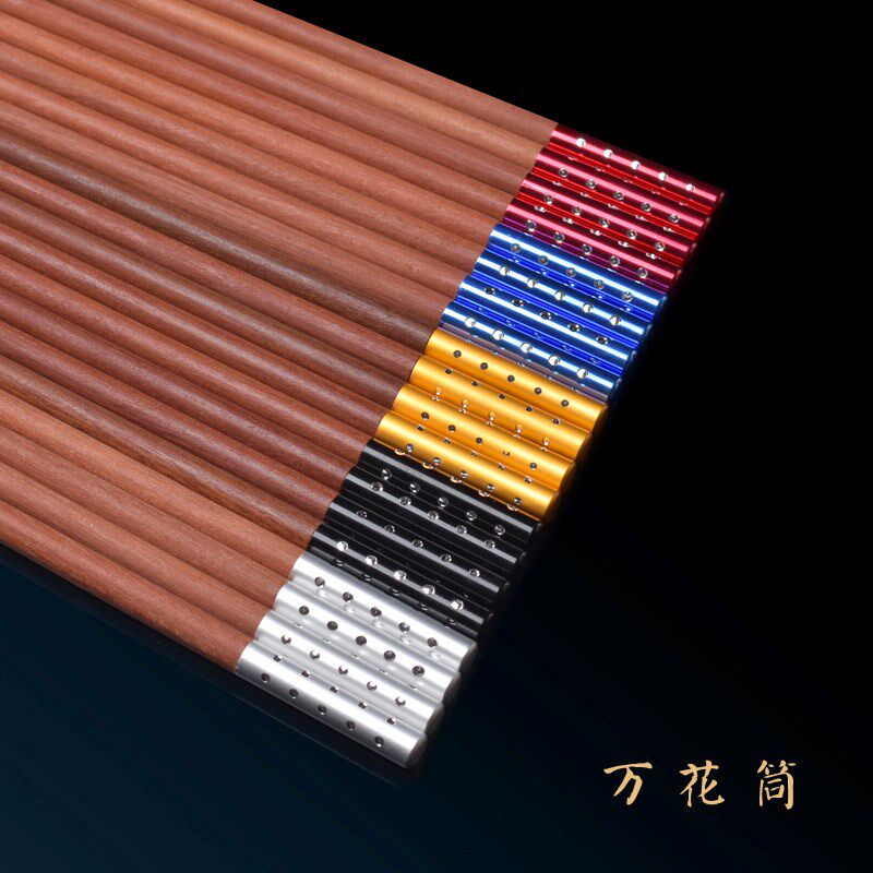 无漆无蜡鸡翅木筷子餐具饭店餐厅家用实木火锅筷 装