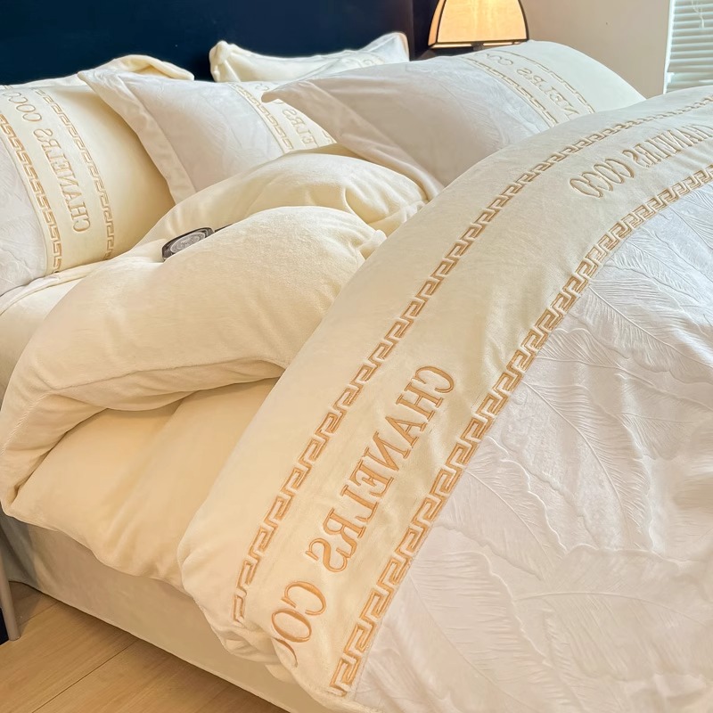 202新款冬季高档四件珊瑚绒法兰绒床单被保暖冬天床品