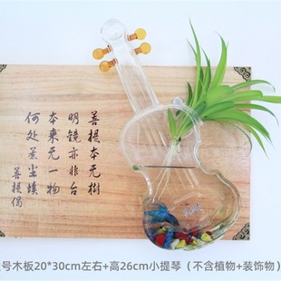 创意壁挂木板墙面装饰水培玻璃插家居客厅壁饰现代