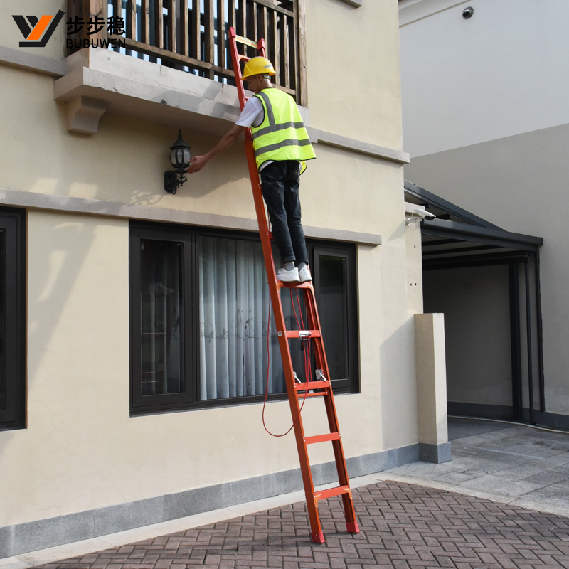 步步稳工程梯梯子伸缩5米米便携10米铝合金加厚楼梯升降工地专用