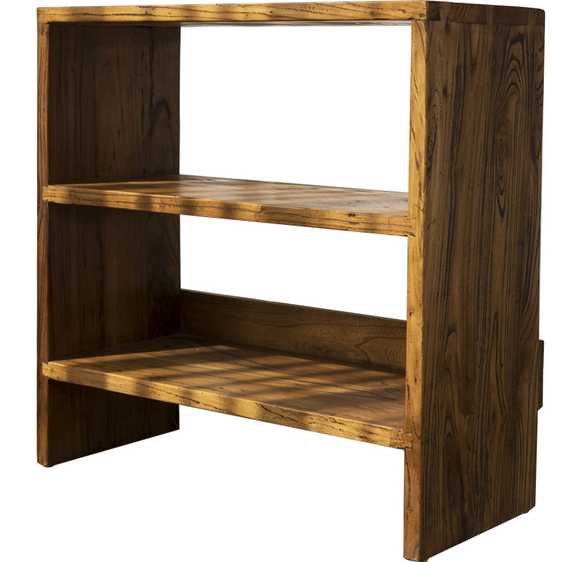 沙发边几角几全实木老榆木现代中式客厅小茶几花架床头柜