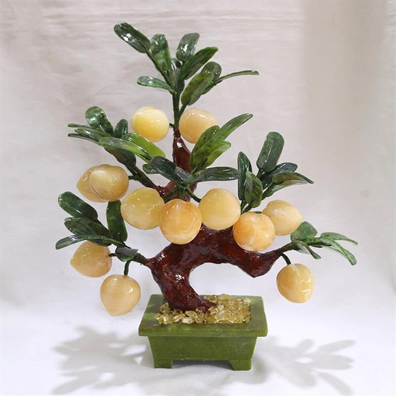 黄玉石寿桃子树盘景盘栽家居客厅电视柜玉器装饰品工艺品,特色手工艺,其他特色工艺品,淘宝优惠券,粉丝福利购,淘宝优惠卷