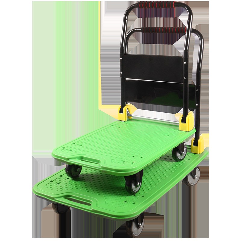 平板车四轮小推车拉货折叠便携拖车家用拉货车手推车拉车搬运车