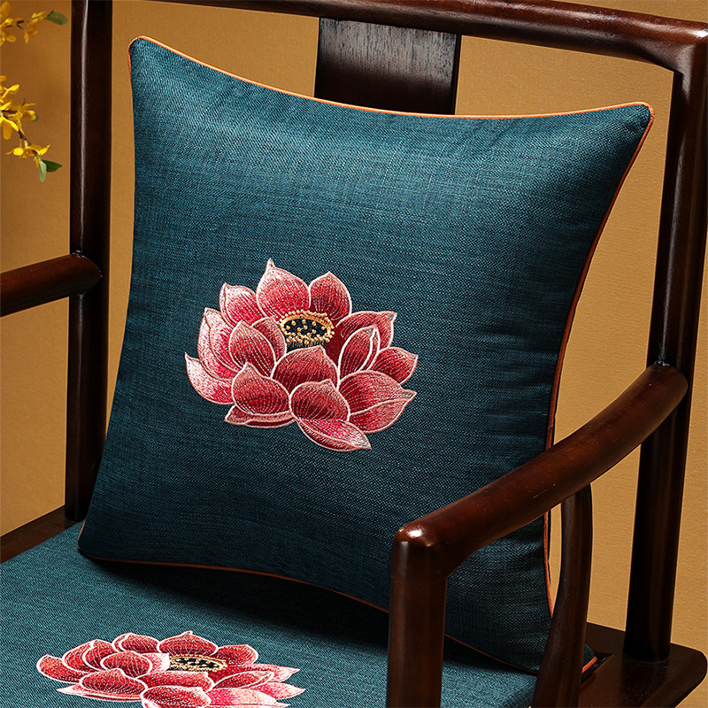 中式抱枕实木椅子护腰枕靠垫办公室椅子腰枕靠垫护腰垫夏季靠背枕