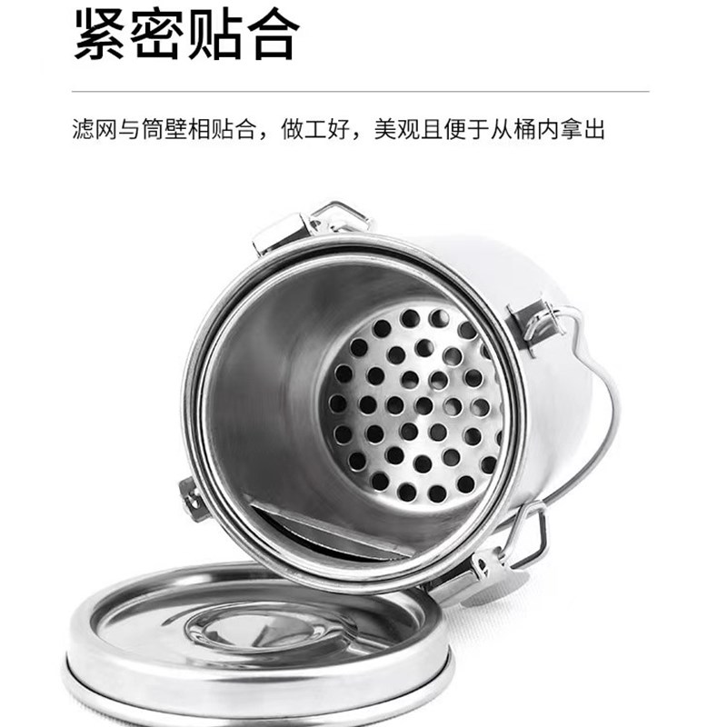 油画洗笔筒洗笔壶不锈钢金属洗笔器防滑带盖晾笔器