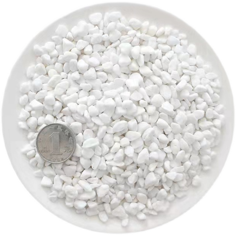 天然白色石子石头大小鹅卵石庭院铺路铺地小白石园林枯山水石子