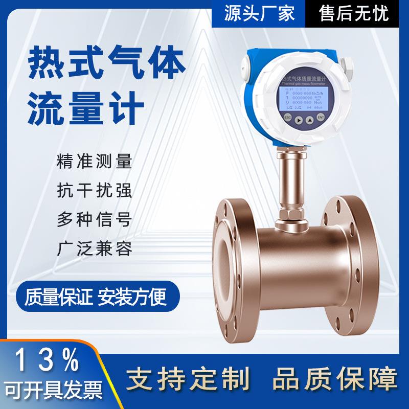 热式气体质量流量计小流量空气煤气烟气空气插入式管道式流量计