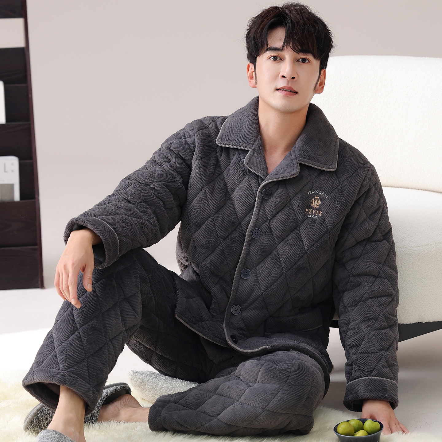 【厚实珊瑚绒三层夹棉男】【天猫品质】