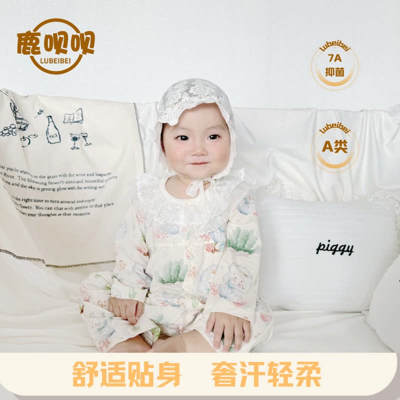 鹿呗呗新生婴儿衣服夏季宝宝连体图片