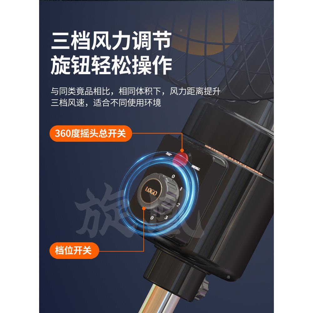 用双头电风扇大风力360度旋转排档饭店商XH-502工业大风扇家用落