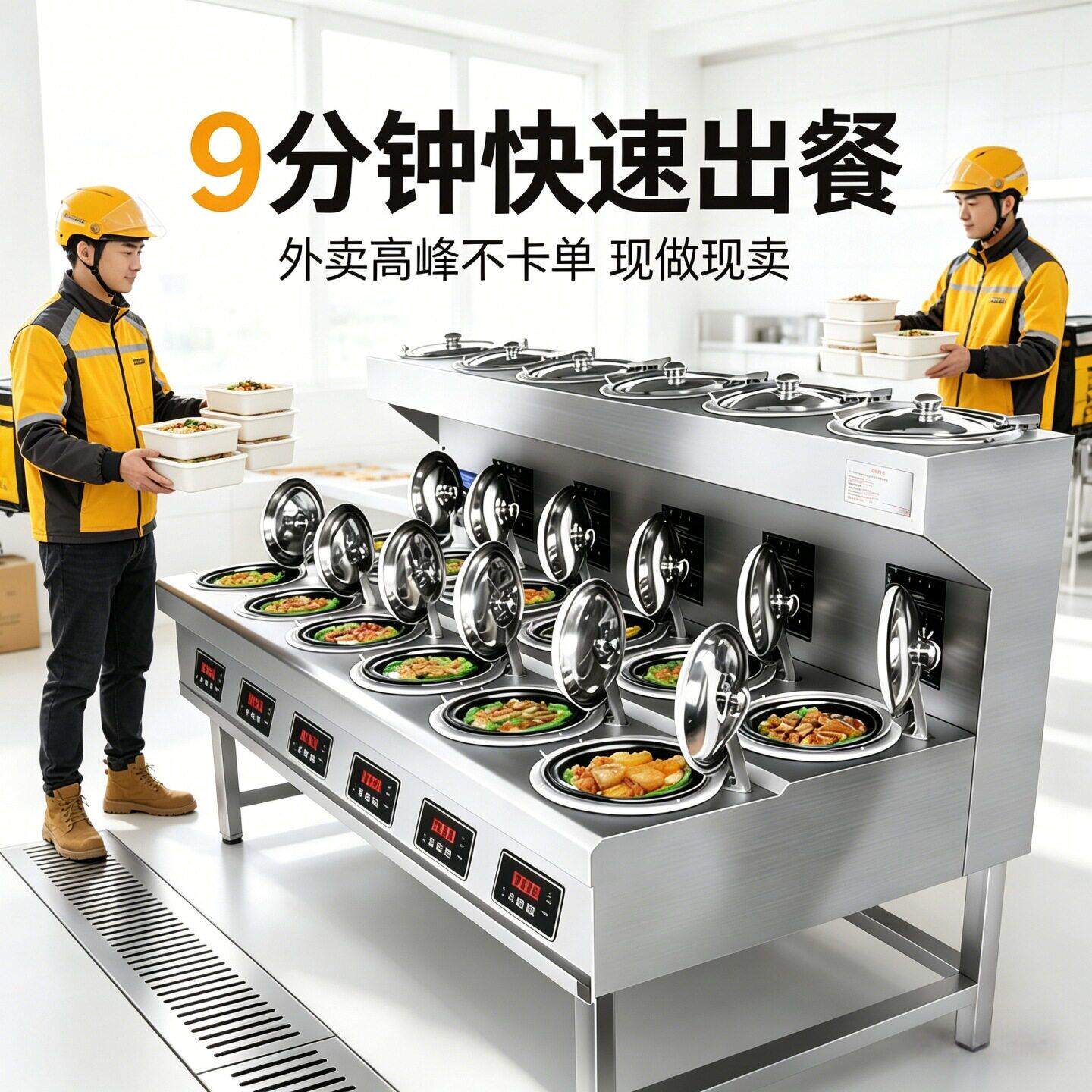 东煲仔饭机全自动智能用数商码广专/用砂锅电煲仔炉外卖一体1机8