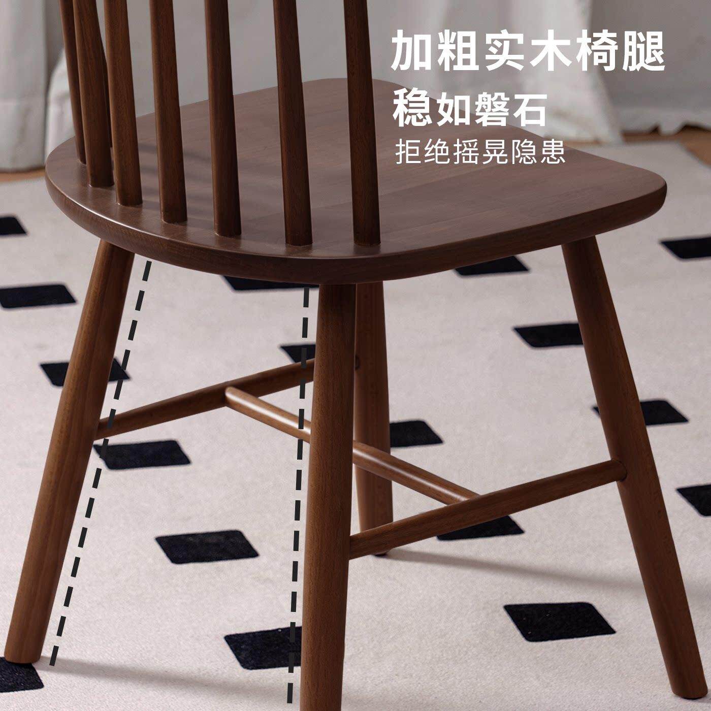 厅实木温子莎椅简约餐022610椅北餐靠背凳家用轻奢欧休闲椅洽谈椅