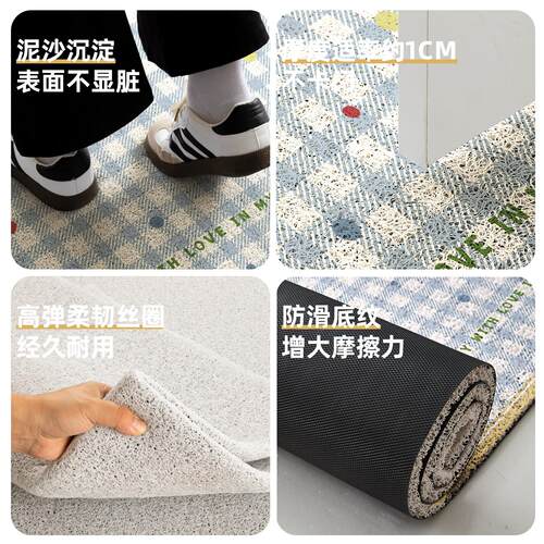 JM_zjf06226新款卡通垫入户门尘垫家用多巴胺门口除耐脏防滑垫可