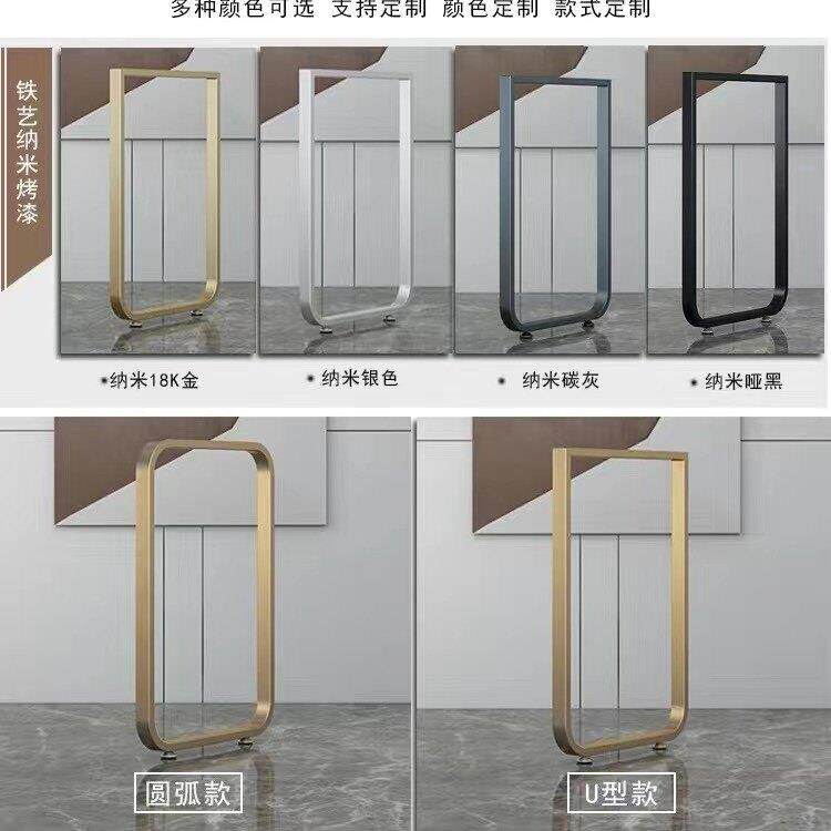 定做圆弧形吧台架单桌架自工厂生支架办公桌架书桌铁餐台边脚艺桌